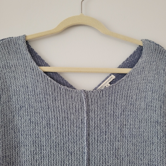 REBECCA MINKOFF Blue Long Sleeve Cute Back Knot Sweater - Picture 9 of 9